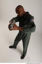 Man Adult Average Black Fighting without gun Standing poses Army